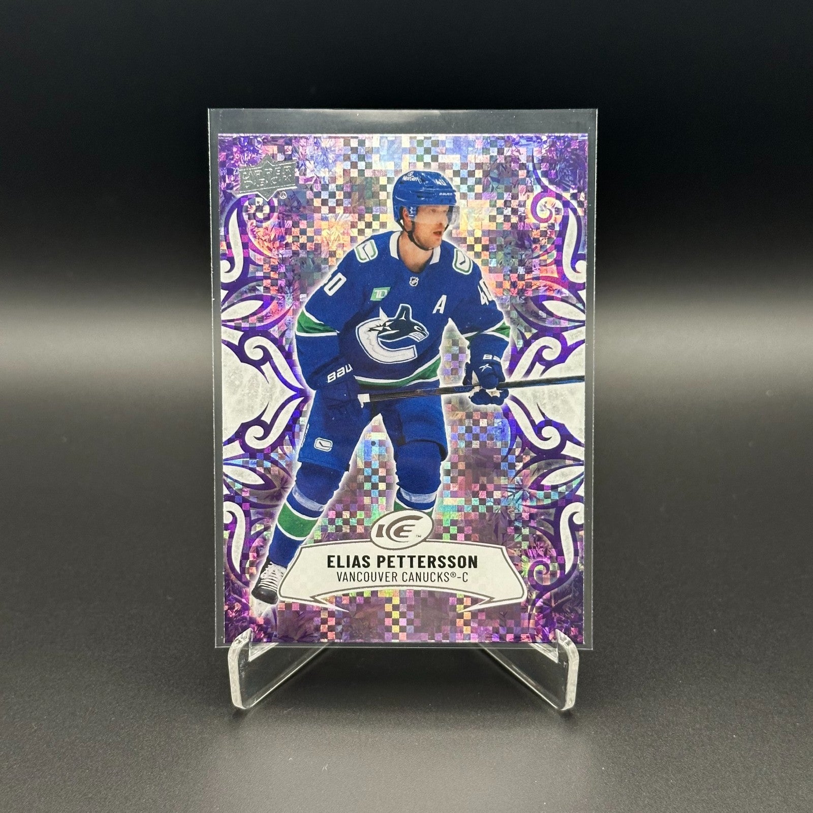 2024-25 UD Ice ELIAS PETTERSON #20 Purple parallel - Vancouver Canucks