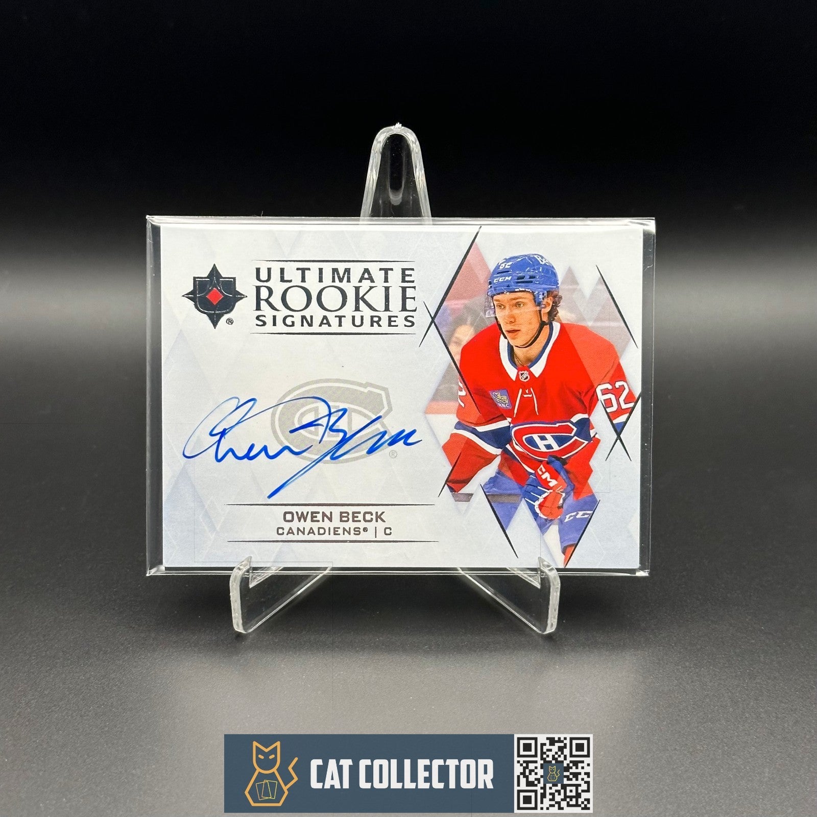 2023-24 UD Ultimate Collection OWEN BECK #URS-OB Ultimate Rookie Signatures RC