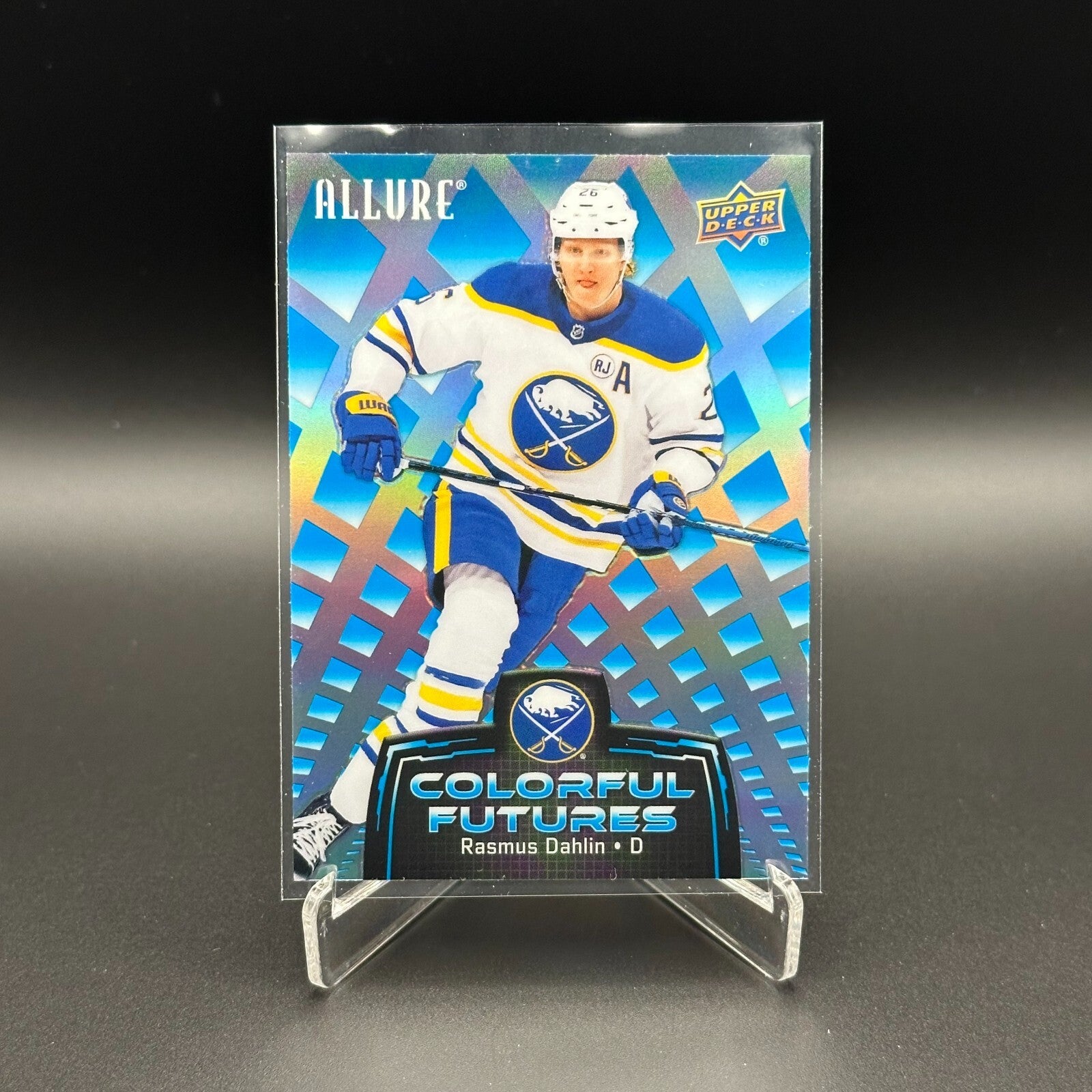 2024-25 UD Allure RASMUS DAHLIN #CF-18 Colorful Futures Blue - Buffalo Sabres