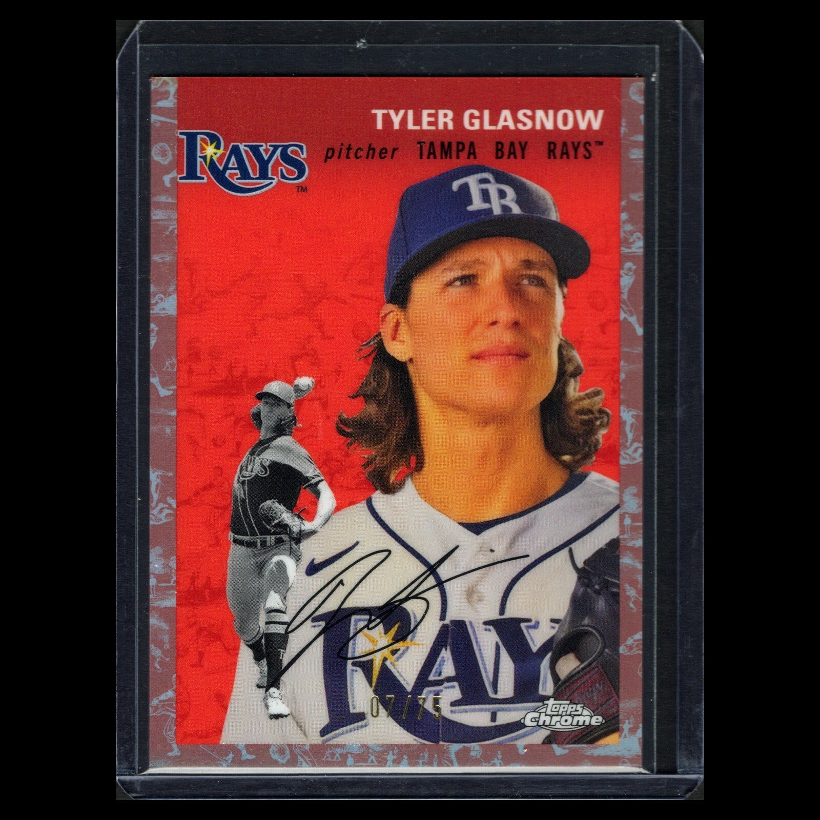 2023 Topps Chrome Platinum TYLER GLASNOW #338 Toile Cream/RoseGold Refractor /75