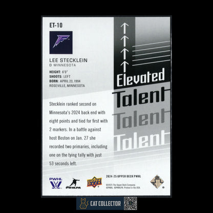 2024-25 UD PWHL LEE STECKLEIN #ET-10 Elevated Talent - Minnesota Frost