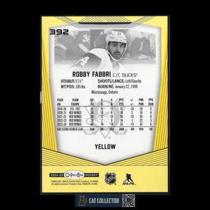 2024-25 O-Pee-Chee ROBBY FABBRI #392 Yellow border - Detroit Red Wings