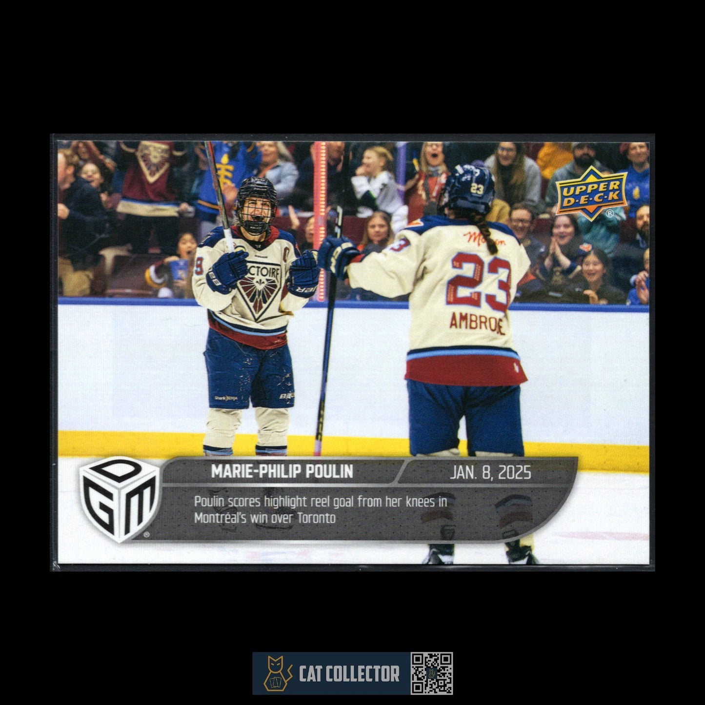 2024-25 UD PWHL Game Dated Moments MARIE-PHILIP POULIN #9 ONLINE EXCUSIVE!