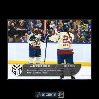2024-25 UD PWHL Game Dated Moments MARIE-PHILIP POULIN #9 ONLINE EXCUSIVE!