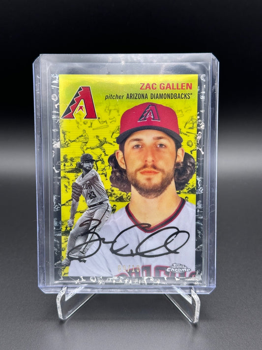 2023 Topps Chrome Platinum ZAC GALLEN #196 Toile Cream/Black Refractor /10