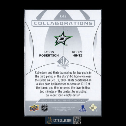 2024-25 UD SP Authentic JASON ROBERTSON / ROOPE HITNZ #C-15 Collaborations