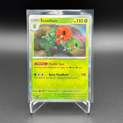 2023 Pokemon TCG Scarlet & Violet - Obsidian Flames SCOVILLAIN #25/197 Holo