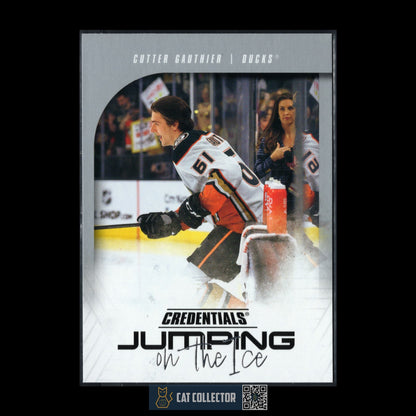 2024-25 UD Credentials CUTTER GAUTHIER #JI-CG Jumping on the ice Rookie RC
