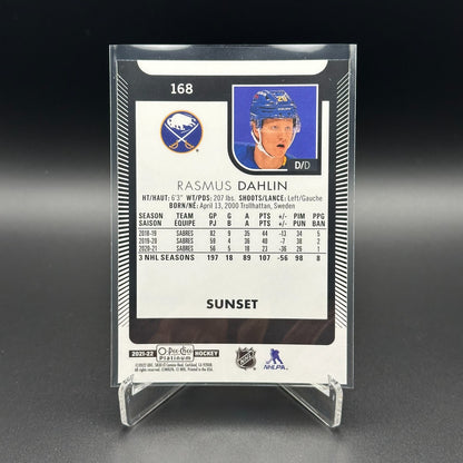 2021-22 O-Pee-Chee Platinum RASMUS DAHLIN #168 Sunset - Buffalo Sabres