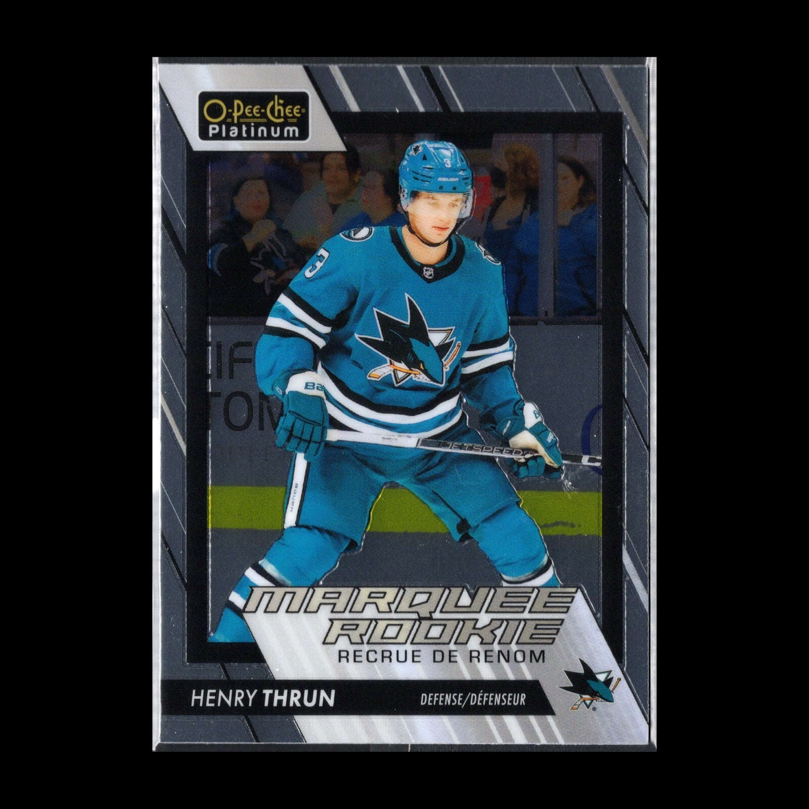 2023-24 OPC Platinum HENRY THRUN #265 Marquee rookie RC - San Jose Sharks