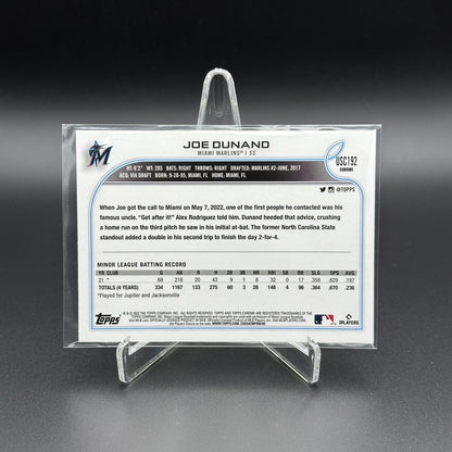 2022 Topps Chrome Updated Series JOE DUNAND #USC192 Purple Border Parallel