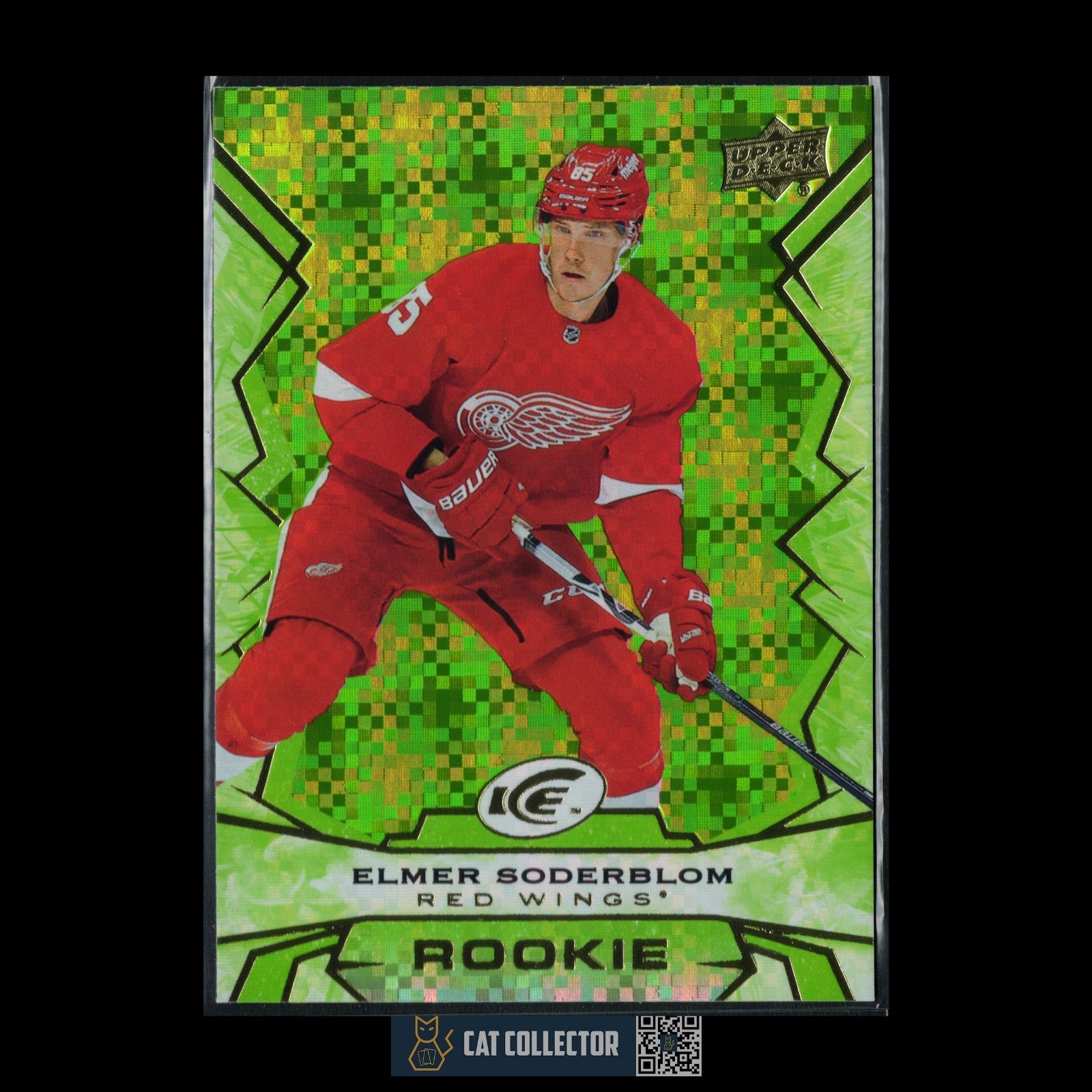 2022-23 UD Ice ELMER SODERBLOM #124 Green Rookie RC - Detroit Red Wings