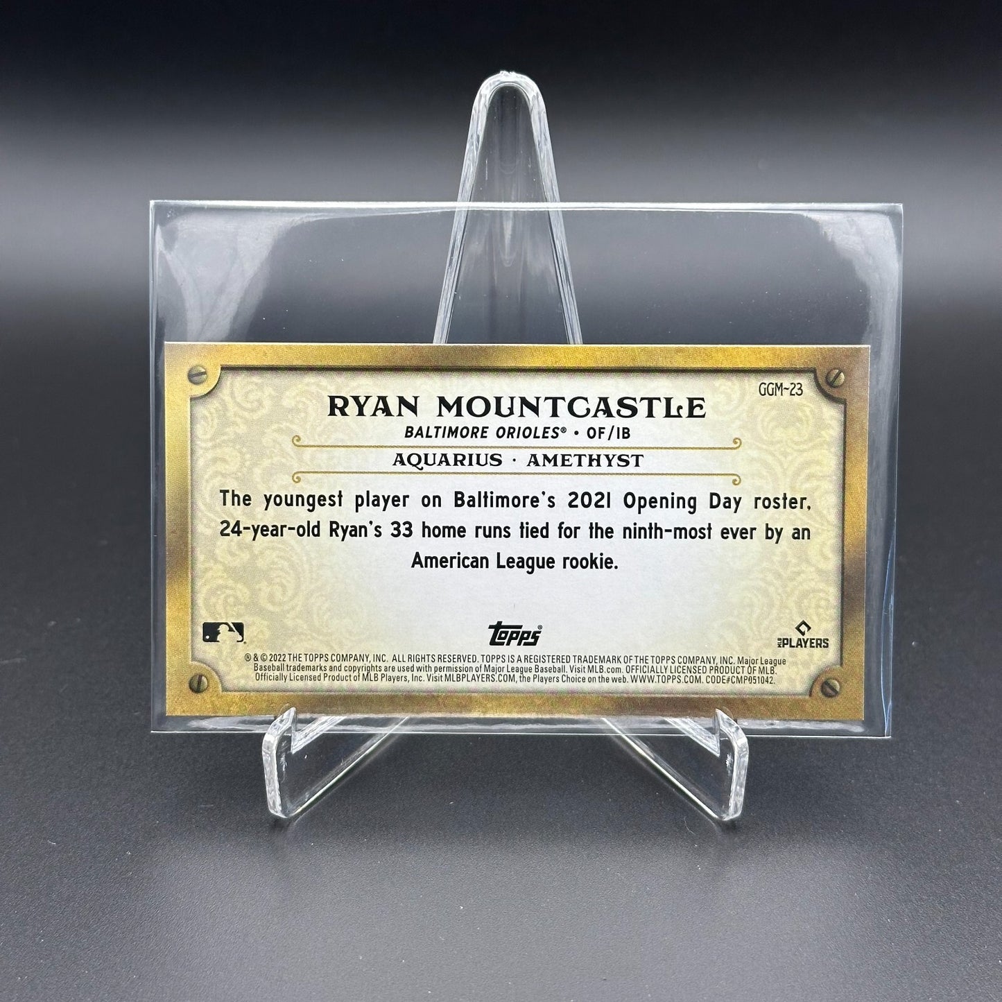 2022 Topps Gypsy Queen RYAN MOUNTCASTLE #GGM-23 GQ Gems Mini - Baltimore Orioles