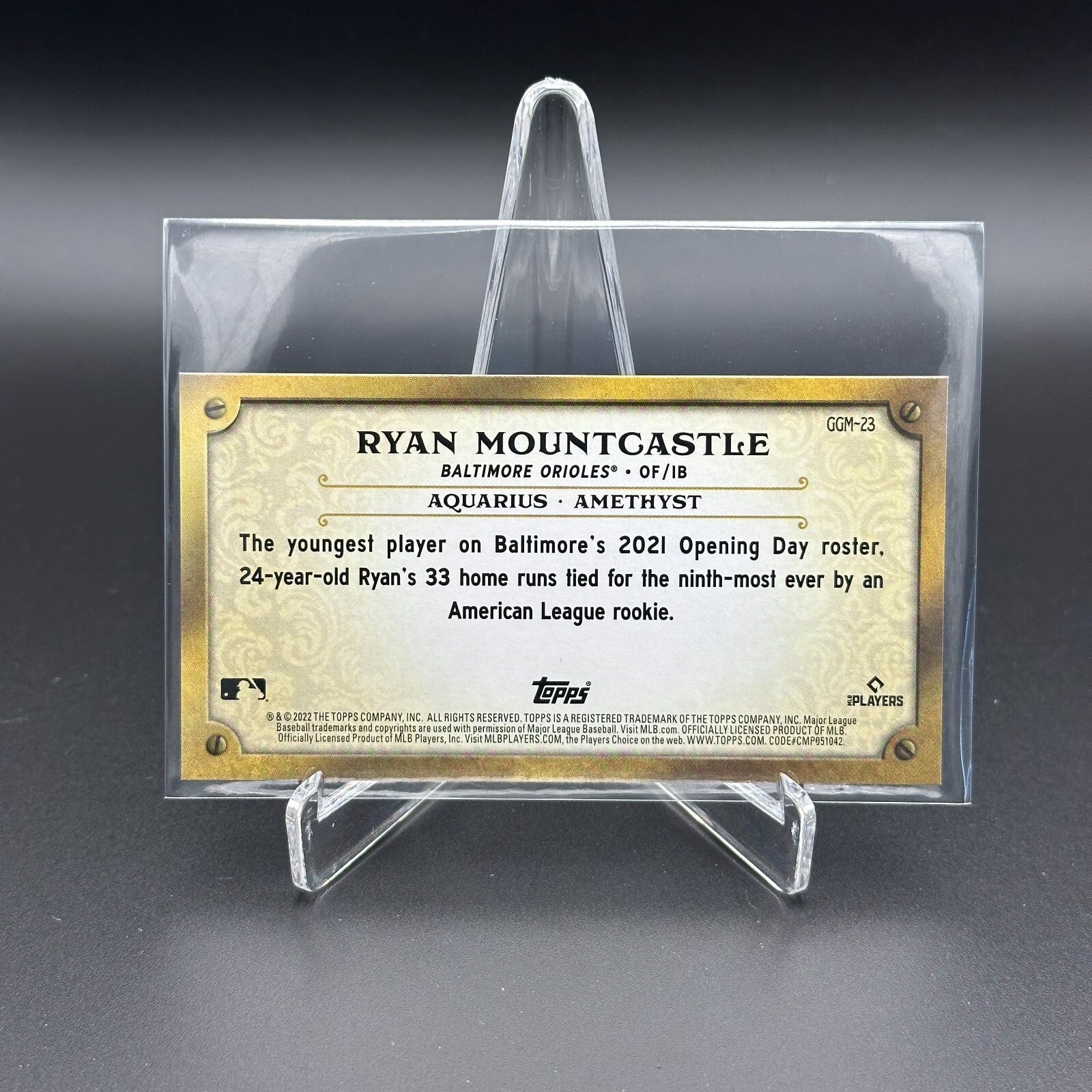 2022 Topps Gypsy Queen RYAN MOUNTCASTLE #GGM-23 GQ Gems Mini - Baltimore Orioles