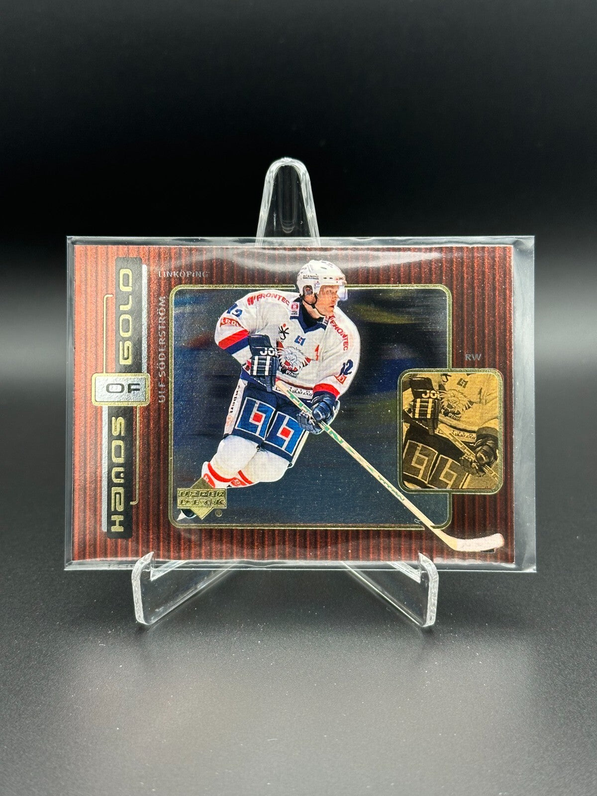 1999-00 UD Swedish SHL Hockey #H9 ULF SODERSTROM - Hands of Gold