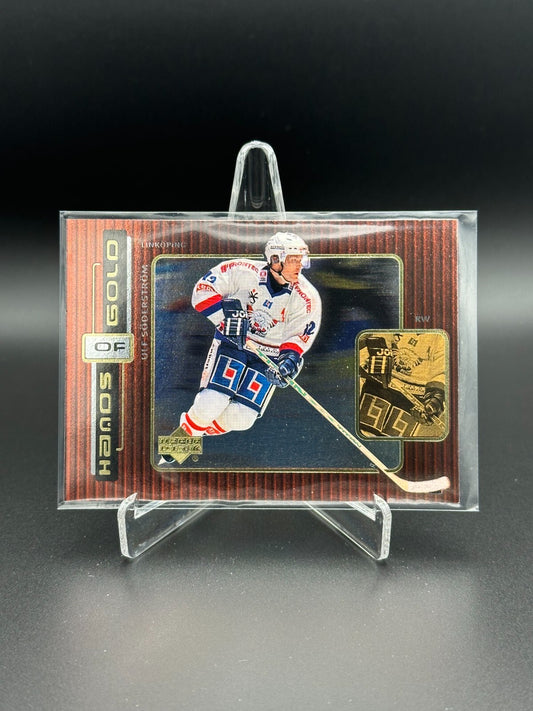 1999-00 UD Swedish SHL Hockey #H9 ULF SODERSTROM - Hands of Gold