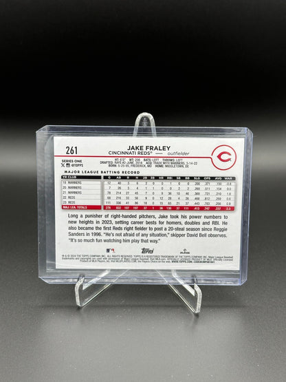 2024 Topps Series 1 JAKE FRALEY #261 Easter Holiday Foil - Cincinnati Reds