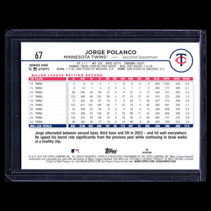 2024 Topps Series 1 JORGE POLANCO #67 Crackle Foil
