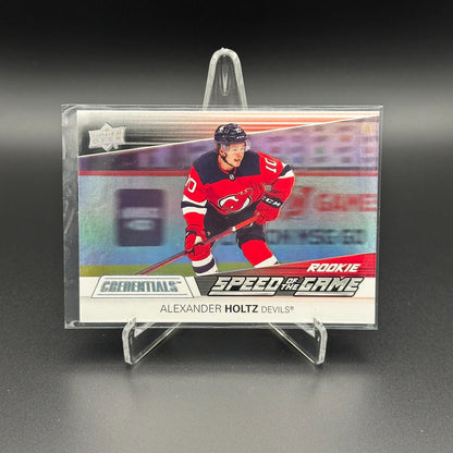 2021-22 UD Credentials ALEXANDER HOLTZ #SGR7 Speed of the Game RC