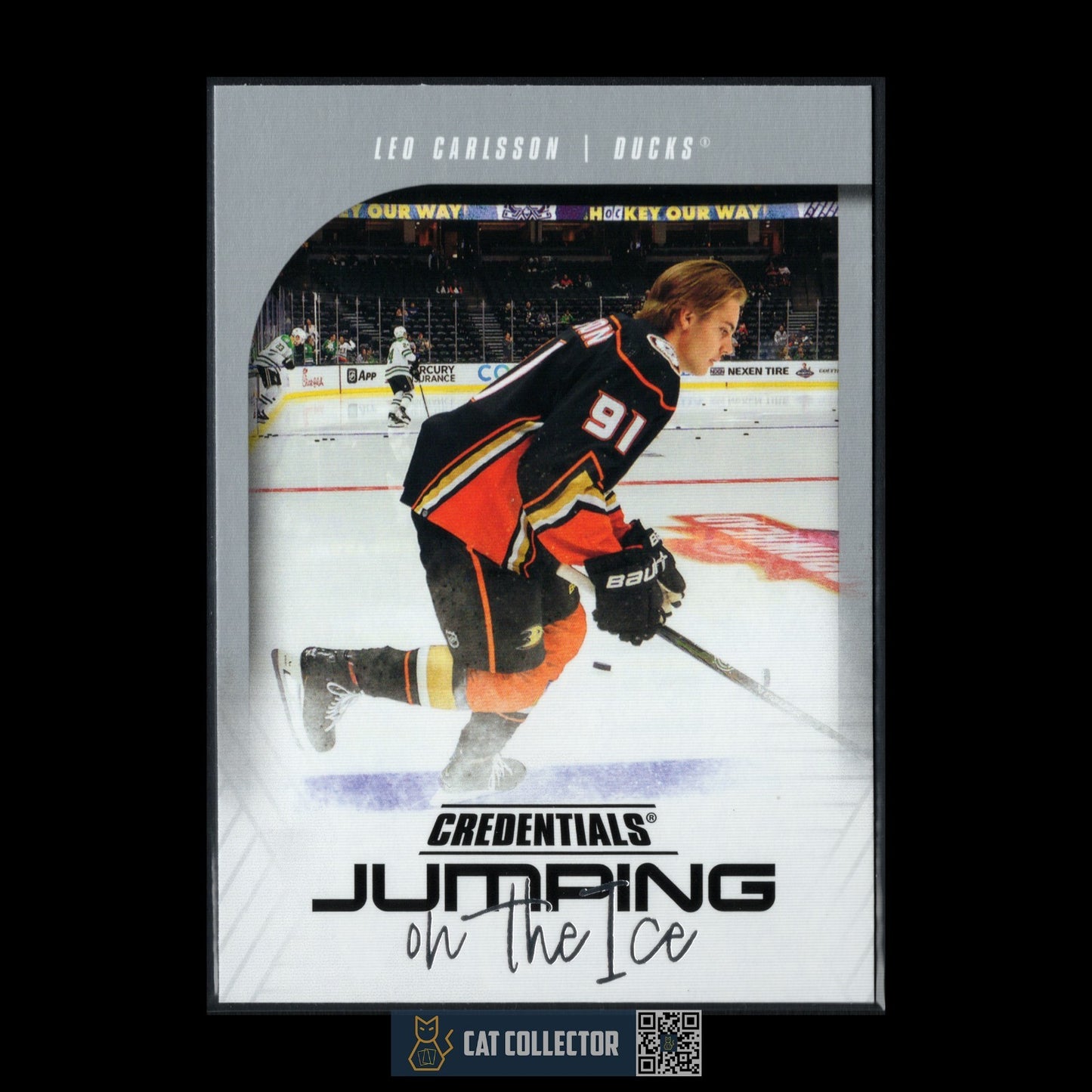 2024-25 UD Credentials LEO CARLSSON #JI-LC Jumping on the ice