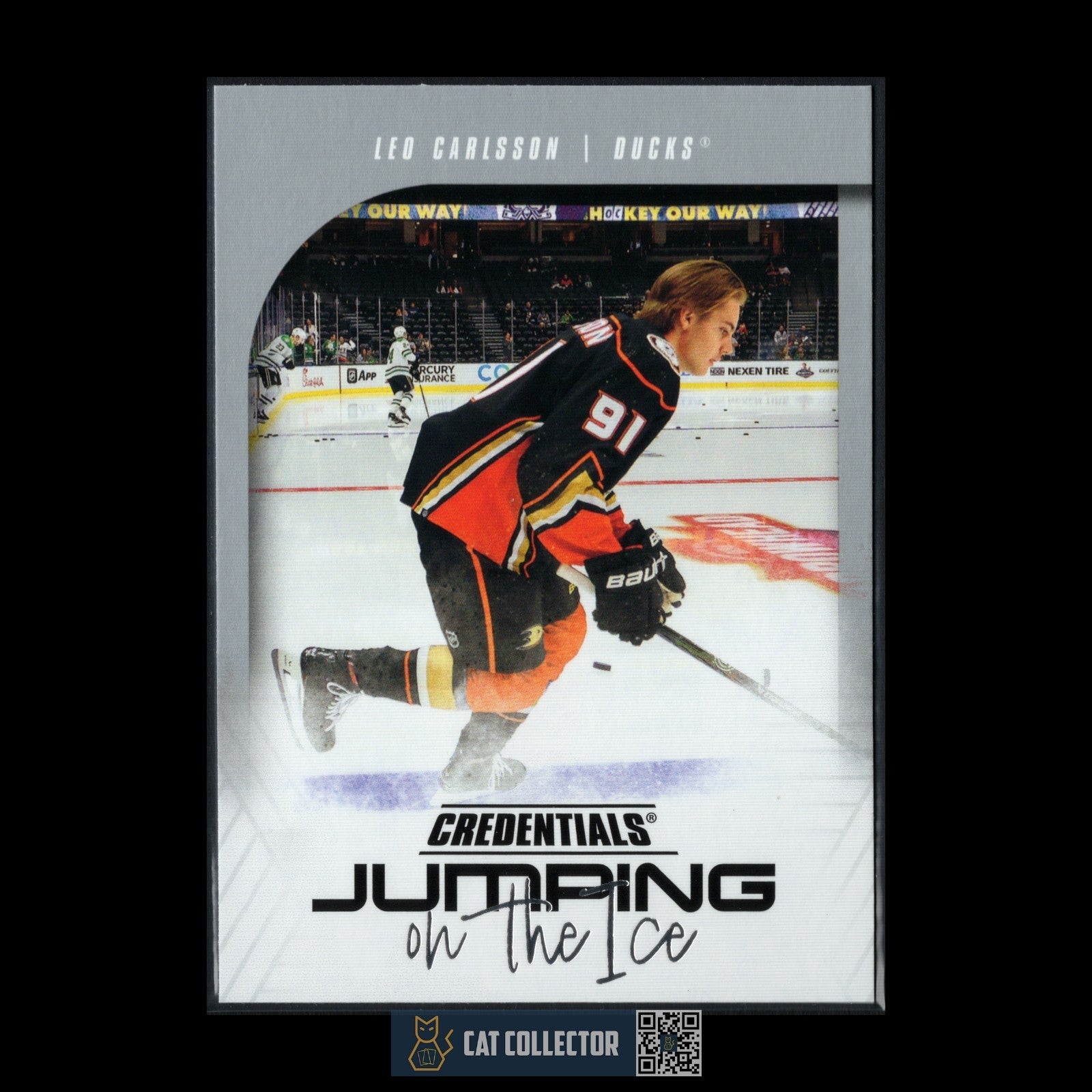 2024-25 UD Credentials LEO CARLSSON #JI-LC Jumping on the ice