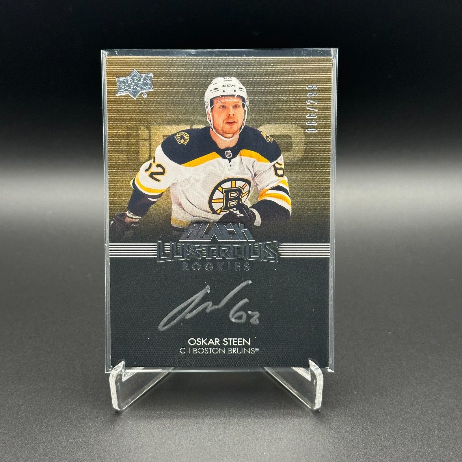 2021-22 UD Black Diamond OSKAR STEEN #LR-OS Lustrous Rookies RC /299 AUTO