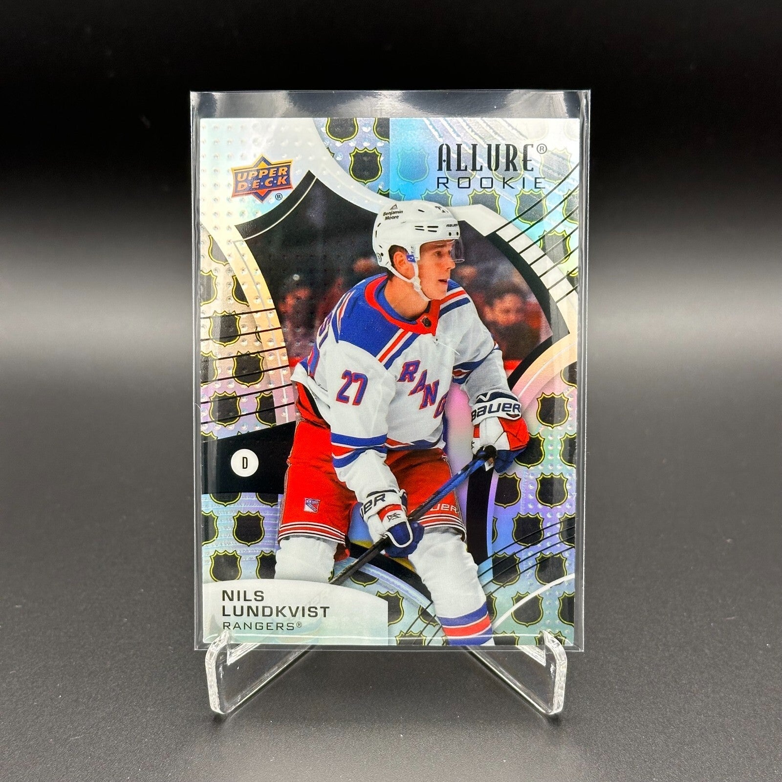 2021-22 UD Allure NILS LUNDKVIST #106 NHL Shield 1917 Rookie RC