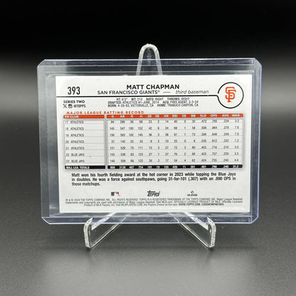 2024 Topps Series 2 MATT CHAPMAN #393 Holiday Parallel - San Francisco Giants