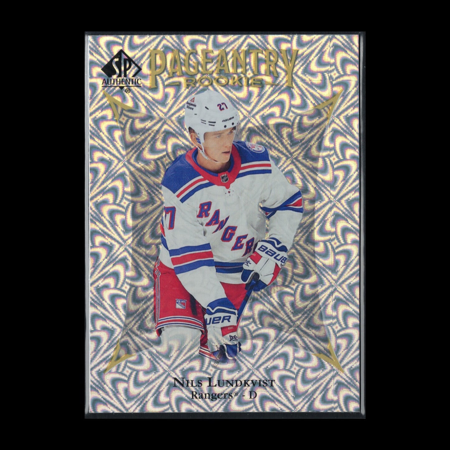 2021-22 UD SP Authentic NILS LUNDKVIST #P-56 Pageantry Rookie - New York Rangers