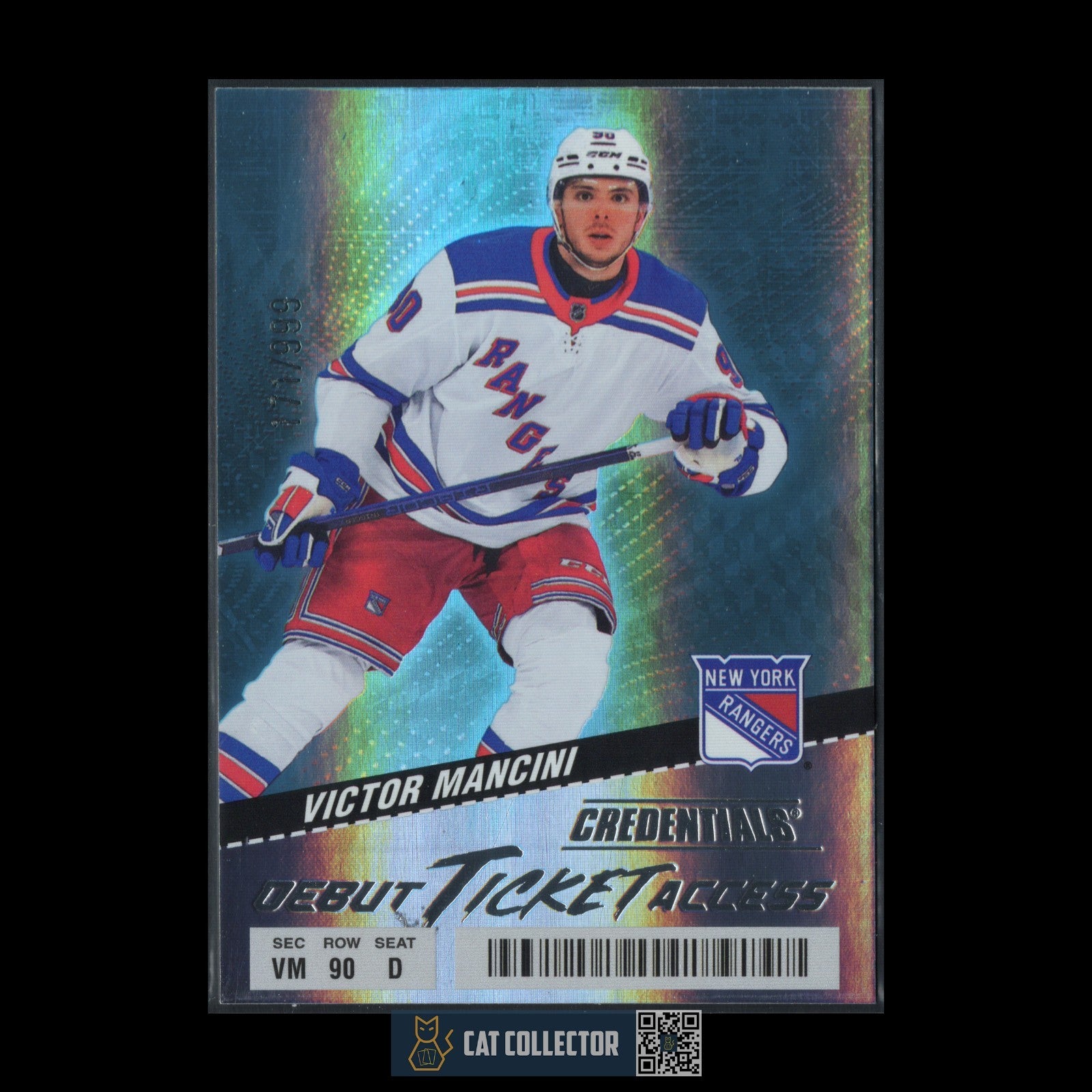 2024-25 UD Credentials VICTOR MANCINI #108 Debut Ticket Access /999 Rookie RC