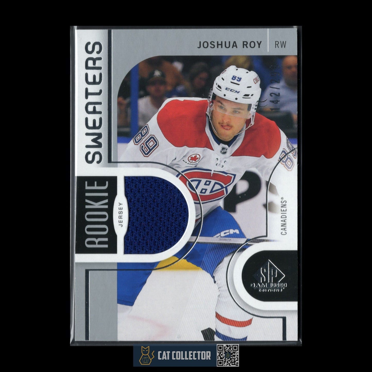 2024-25 SP Game Used JOSHUA ROY #IRS-JR Inked Rookie Sweaters Jersey RC /99