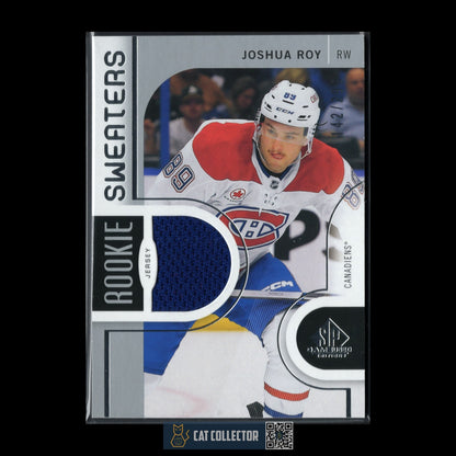 2024-25 SP Game Used JOSHUA ROY #IRS-JR Inked Rookie Sweaters Jersey RC /99