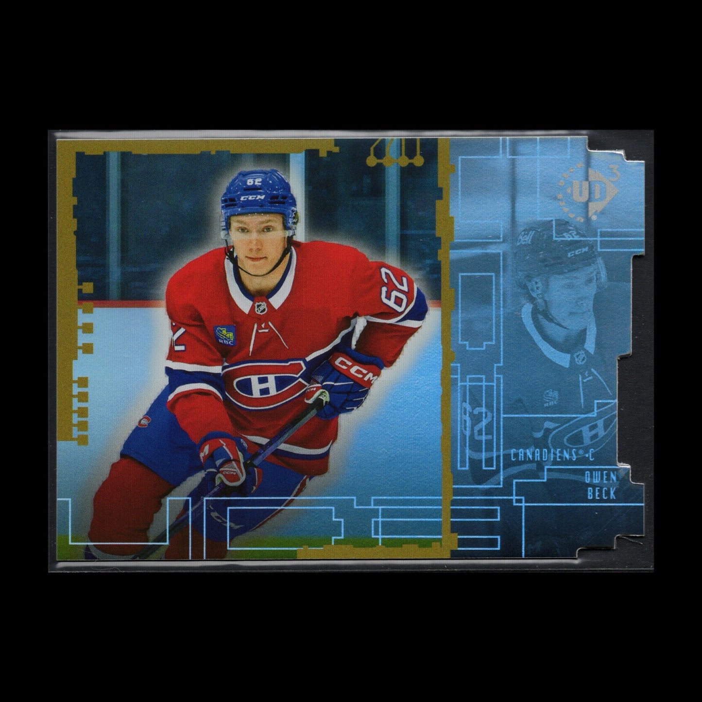 2023-24 UD Extended Series OWEN BECK #UD3-24 Die-cut 1998-99 UD3 Rookie RC