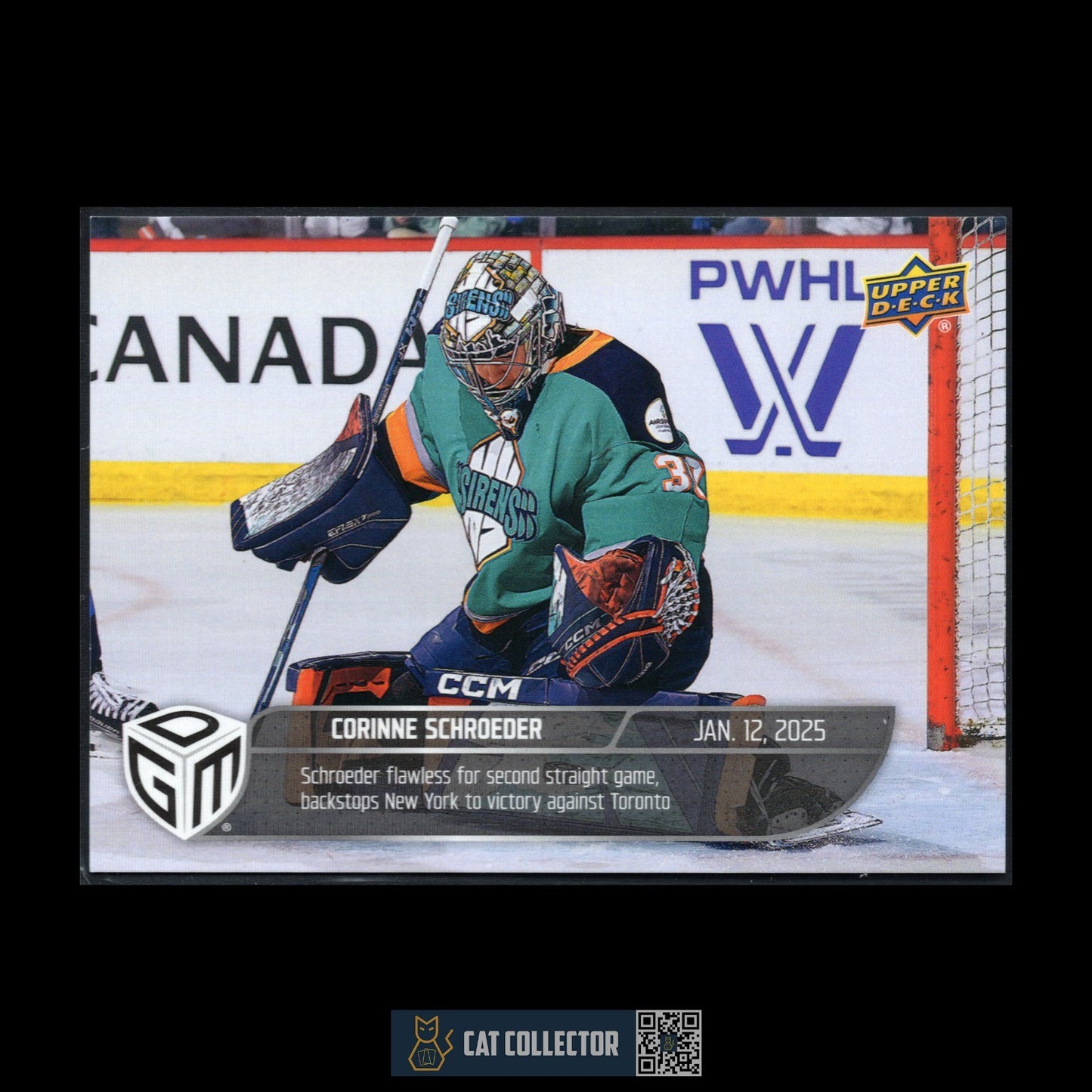 2024-25 UD PWHL Game Dated Moments CORINNE SCHROEDER #10 ONLINE EXCUSIVE!