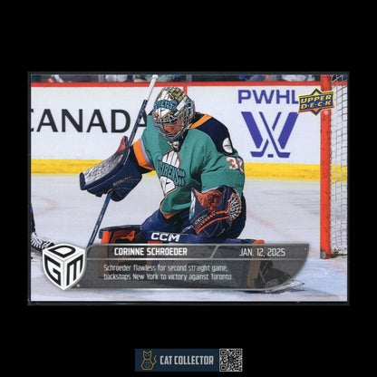 2024-25 UD PWHL Game Dated Moments CORINNE SCHROEDER #10 ONLINE EXCUSIVE!