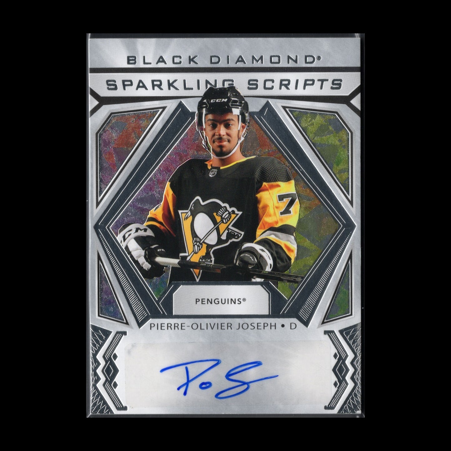 2020-21 UD Black Diamond PIERRE-OLIVIER JOSEPH #RSC-PJ Rookie Sparkling Scripts