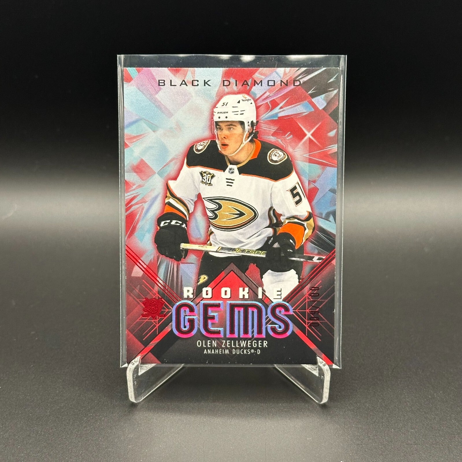 2024-25 UD Black Diamond OLEN ZELLWEGER #RG-OZ Rookie Gems RC /100
