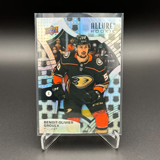 2021-22 UD Allure BENOIT-OLIVIER GROULX #104 NHL Shield 1917 RC - Anaheim Ducks