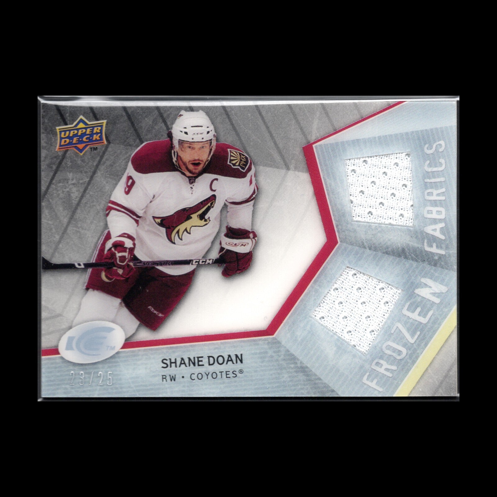 2008-09 UD Ice SHANE DOAN #FF-SD Frozen Fabrics 23/25 - Arizona Coyotes