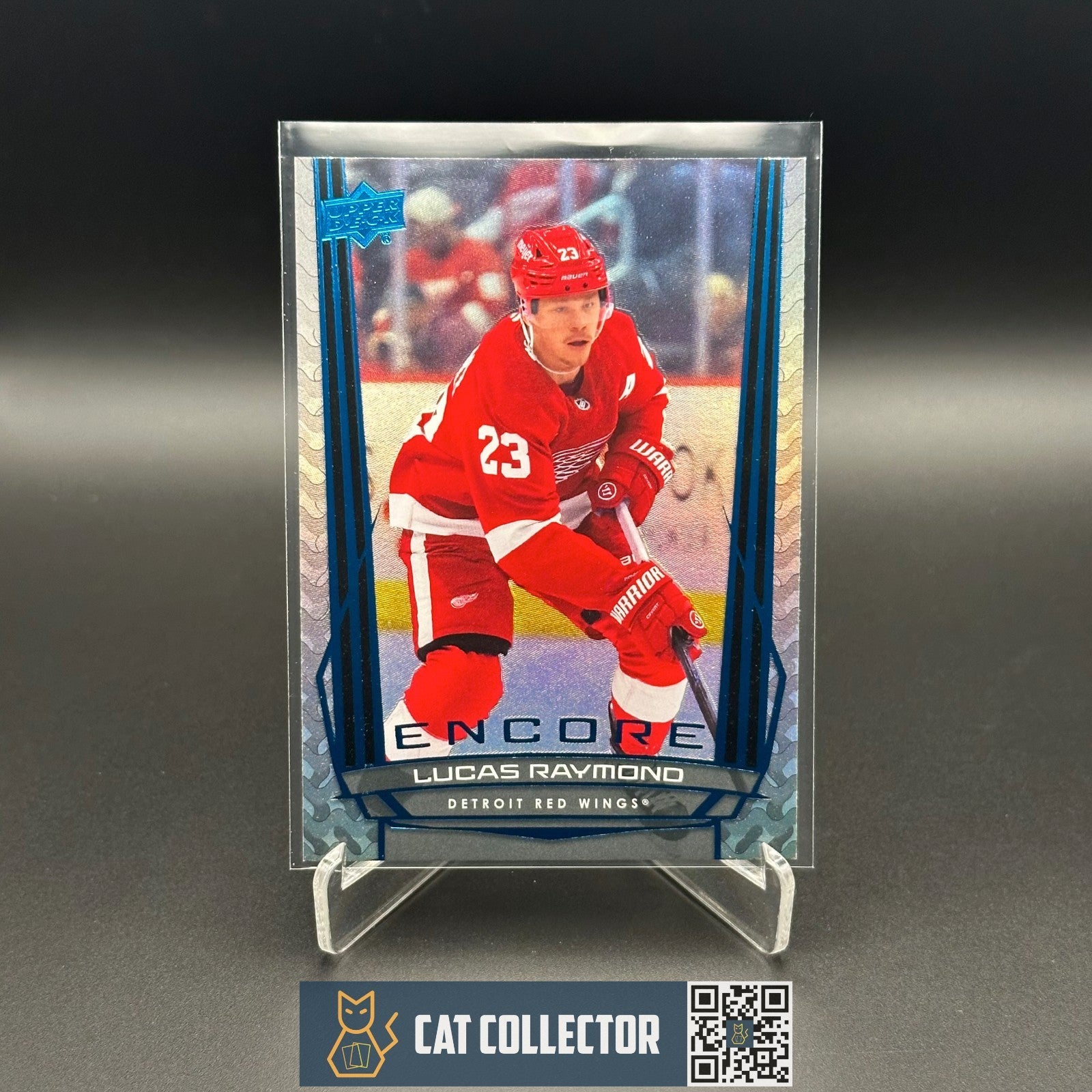 2025-26 UD Encore LUCAS RAYMOND #E-42 Blue - Detroit Red Wings
