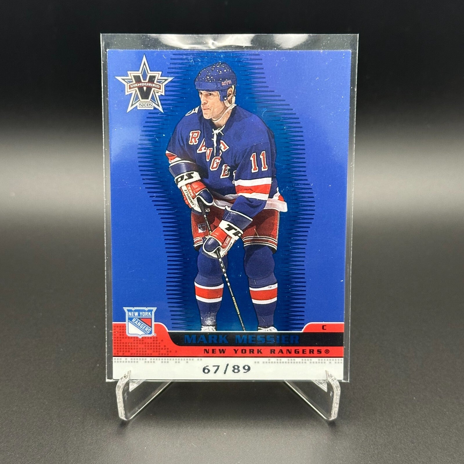 2002-03 Pacific Vanguard MARK MESSIER #65 Red 67/89 - New York Rangers