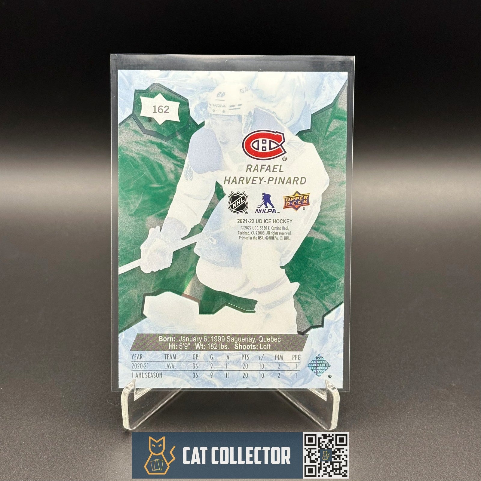 2021-22 UD Ice RAFAEL HARVEY-PINARD #162 Ice Premieres Green Parallel RC /799