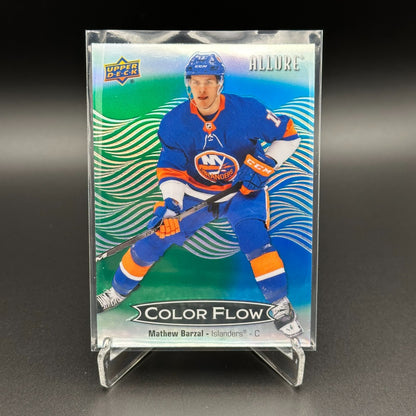 2024-25 UD Allure MATHEW BARZAL #CFL-33 Color Flow Green-Blue - NY Islanders