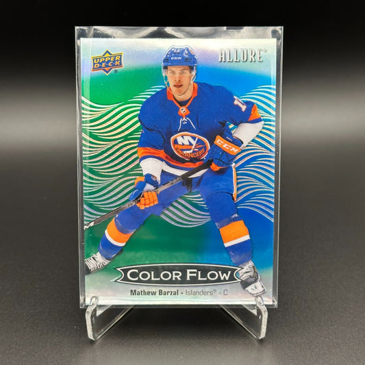 2024-25 UD Allure MATHEW BARZAL #CFL-33 Color Flow Green-Blue - NY Islanders