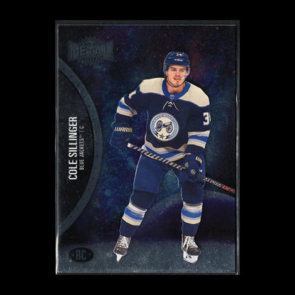 2021-22 SkyBox Metal Universe COLE SILLINGER #161 Rookie RC - Blue Jackets
