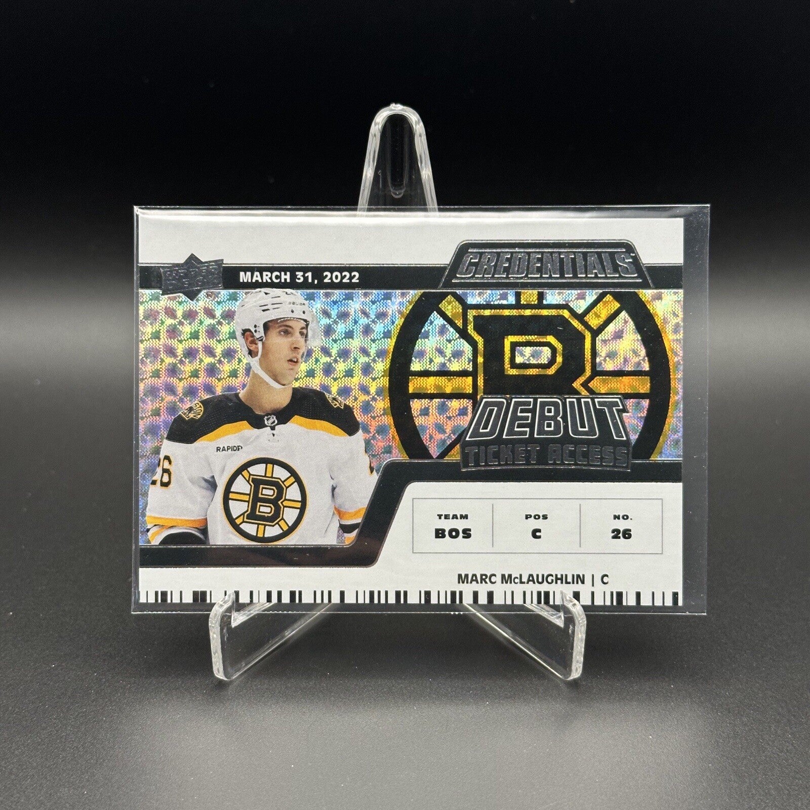 2022-23 UD Credentials MARC MCLAUGHLIN #150 Horizontal Debut Ticket Access /999