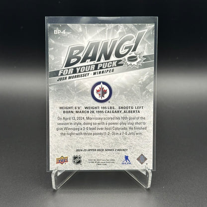 2024-25 UD Series 2 JOSH MORRISSEY #BP-4 Bang for your puck - Winnipeg Jets
