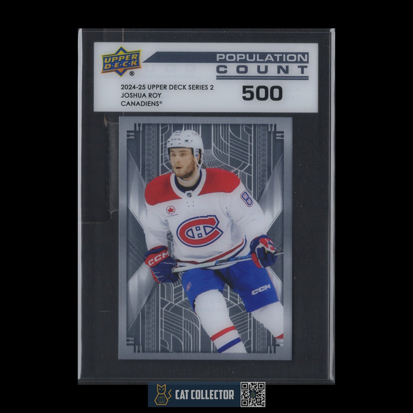 2024-25 UD Series 2 JOSHUA ROY #PC-60 Population Count 500 Rookie RC