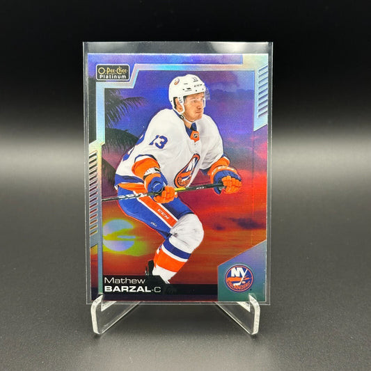 2020-21 O-Pee-Chee Platinum MATHEW BARZAL #138 Sunset - New York Islanders