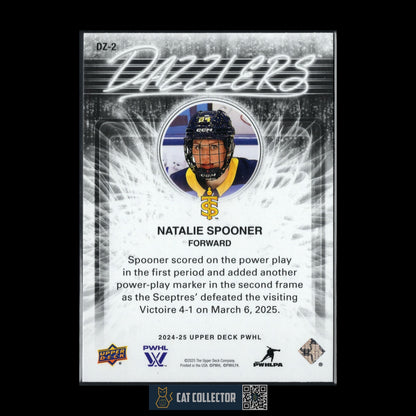 2024-25 UD PWHL NATALIE SPOONER #DZ-2 Dazzlers Blue - Toronto Sceptres